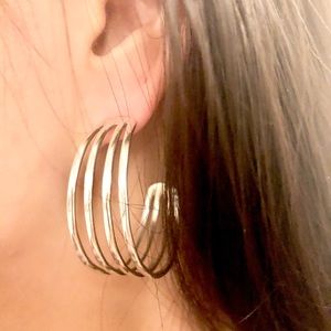 RLM STUDIO | ROBERT LEE MORRIS Boutique Label Hoop Earrings Post Back 925 Silver